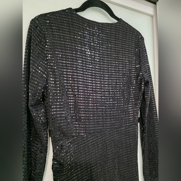 Zara Black Sequin Dress - Picture 13 of 16